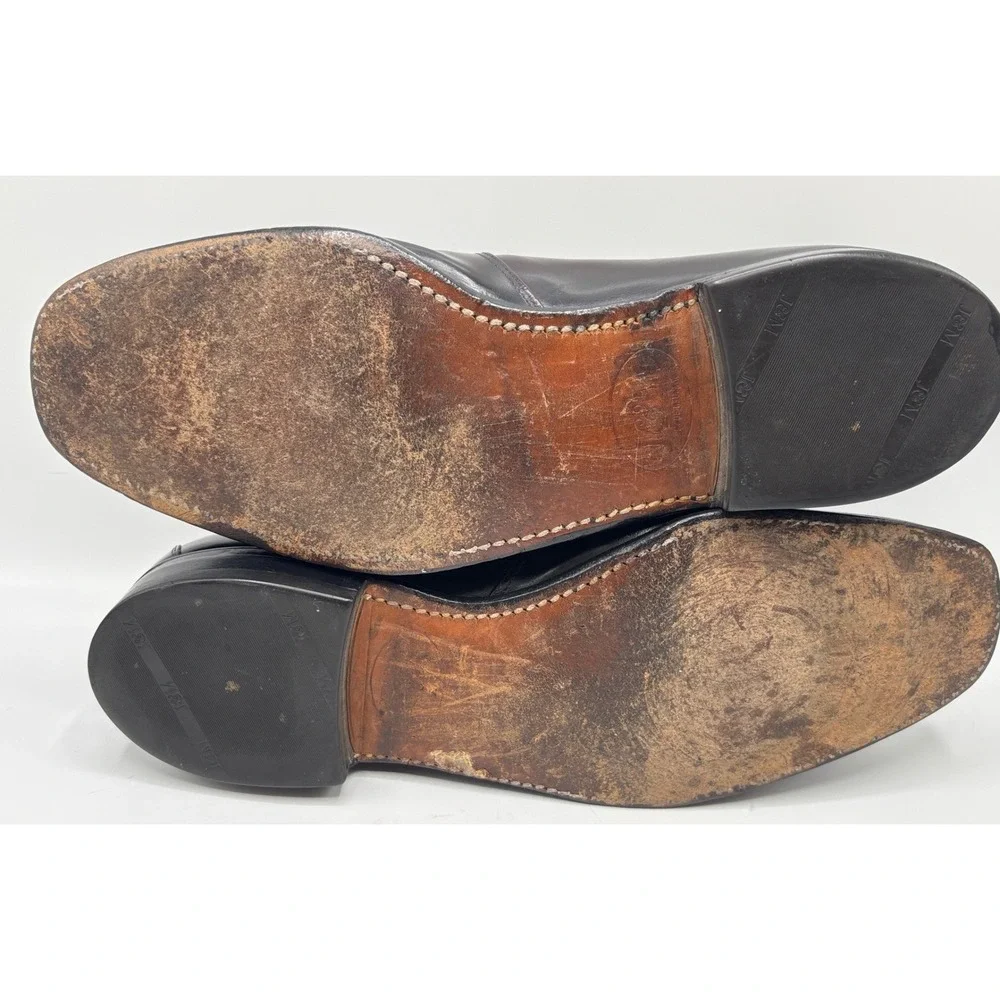Johnston & Murphy Men's Tassel Loafers Black Leather Dress Slip-on Shoes